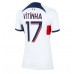 Günstige Paris Saint-Germain Vitinha Ferreira #17 Auswärts Fussballtrikot Damen 2023-24 Kurzarm